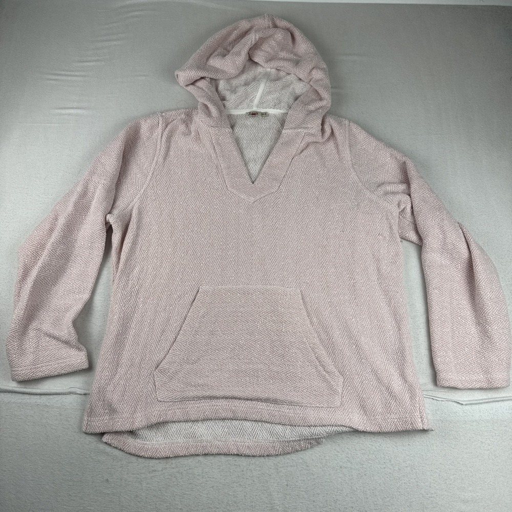 Faherty Womens Pink Hoodie XXL Knitted soft comfort Casual Preppy
